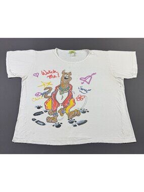 Rare Vintage 90s Cartoon Network Scooby Doo Art Watch Me Sweet Chill Shirt Promo